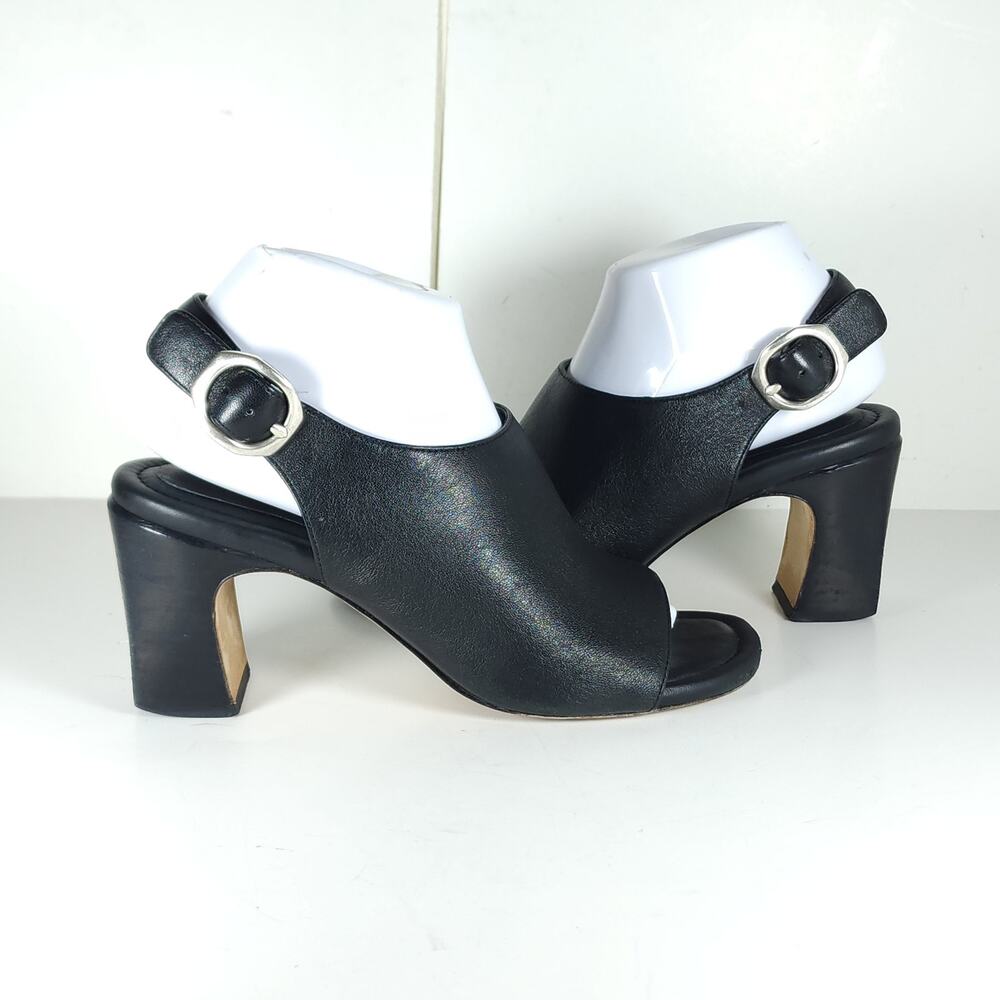 Rag & Bone Gigi Women's US 8 EU38,5 Black Leather Heels Slingback Sandals - Picture 8 of 16
